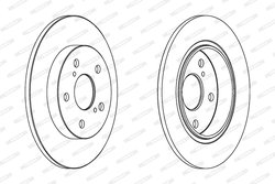 DISC FRANA FERODO DDF1645C - Compatibil cu TOYOTA