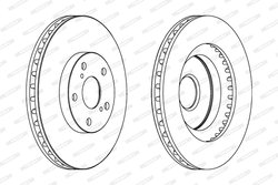 DISC FRANA FERODO DDF1646C - Compatibil cu LEXUS, TOYOTA