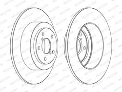 DISC FRANA FERODO DDF1647C - Compatibil cu SUBARU