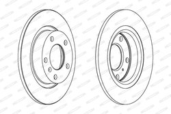 DISC FRANA FERODO DDF1651C - Compatibil cu ABARTH, OPEL, VAUXHALL