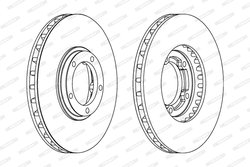 DISC FRANA FERODO DDF1658 - Compatibil cu HYUNDAI, JAC