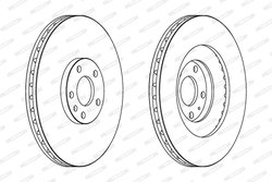 DISC FRANA FERODO DDF1661C-1 - Compatibil cu AUDI