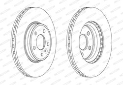 DISC FRANA FERODO DDF1663C - Compatibil cu AUDI