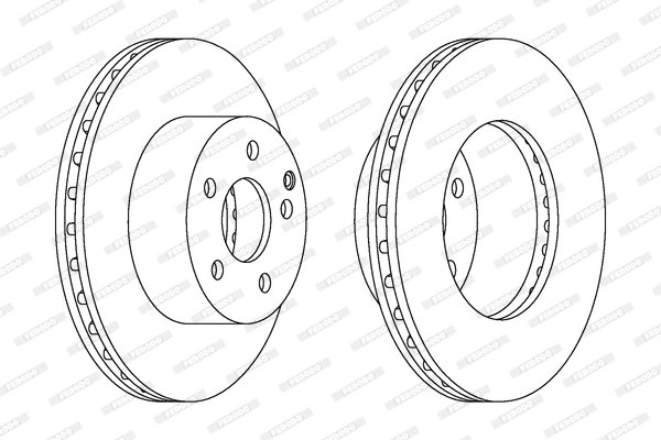 DISC FRANA FERODO DDF1668 - Compatibil cu TOYOTA
