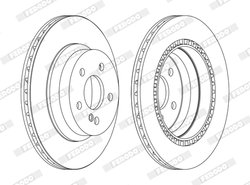 DISC FRANA FERODO DDF1672C - Compatibil cu MERCEDES-BENZ