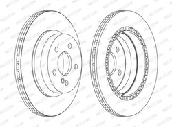DISC FRANA FERODO DDF1672C - Compatibil cu MERCEDES-BENZ