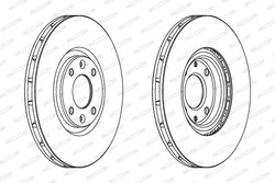 DISC FRANA FERODO DDF1676C - Compatibil cu CITROEN, DS, OPEL, PEUGEOT, VAUXHALL