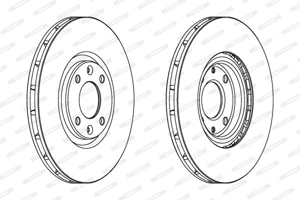 DISC FRANA FERODO DDF1676C - Compatibil cu CITROEN, DS, OPEL, PEUGEOT, VAUXHALL