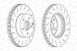 DISC FRANA FERODO DDF1693C - Compatibil cu MERCEDES-BENZ