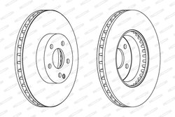 DISC FRANA FERODO DDF1692C-1 - Compatibil cu MERCEDES-BENZ