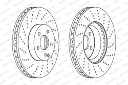DISC FRANA FERODO DDF1694C-1 - Compatibil cu MERCEDES-BENZ