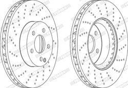 DISC FRANA FERODO DDF1694C-1 - Compatibil cu MERCEDES-BENZ