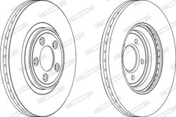 DISC FRANA FERODO DDF1702C-1 - Compatibil cu JAGUAR