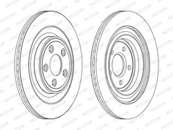 DISC FRANA FERODO DDF1703C - Compatibil cu DAIMLER, JAGUAR