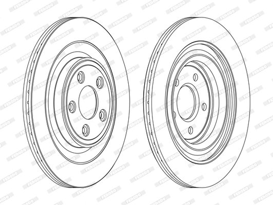 DISC FRANA FERODO DDF1703C - Compatibil cu DAIMLER, JAGUAR