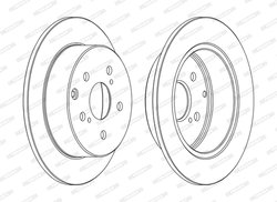 DISC FRANA FERODO DDF1704C - Compatibil cu TOYOTA