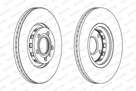 DISC FRANA FERODO DDF1707 - Compatibil cu AUDI, SEAT, SKODA, VW
