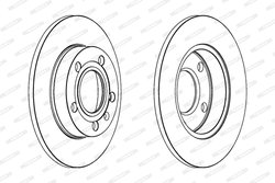 DISC FRANA FERODO DDF1709C - Compatibil cu AUDI, SEAT