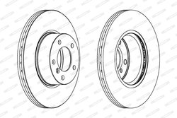 DISC FRANA FERODO DDF1717C - Compatibil cu BMW