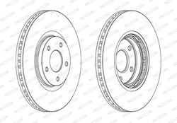 DISC FRANA FERODO DDF1724C - Compatibil cu NISSAN, RENAULT