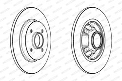 DISC FRANA FERODO DDF1735-1 - Compatibil cu CITROEN, DS, PEUGEOT