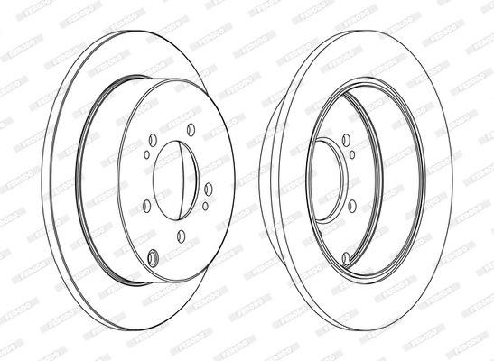 DISC FRANA FERODO DDF1737C - Compatibil cu CITROEN, LANCIA, MITSUBISHI, PEUGEOT