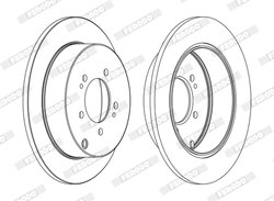 DISC FRANA FERODO DDF1737C - Compatibil cu CITROEN, LANCIA, MITSUBISHI, PEUGEOT