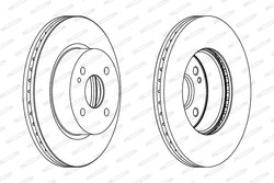 DISC FRANA FERODO DDF1738C - Compatibil cu MAZDA