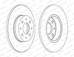DISC FRANA FERODO DDF1741C - Compatibil cu ALFA ROMEO