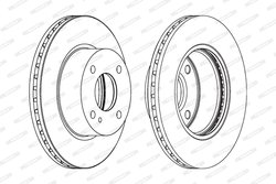 DISC FRANA FERODO DDF1740C - Compatibil cu FORD, FORD AUSTRALIA