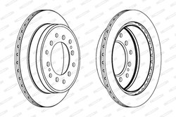 DISC FRANA FERODO DDF1743C - Compatibil cu LEXUS, TOYOTA