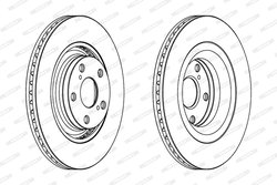 DISC FRANA FERODO DDF1754C - Compatibil cu TOYOTA