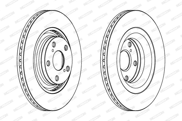 DISC FRANA FERODO DDF1754C - Compatibil cu TOYOTA