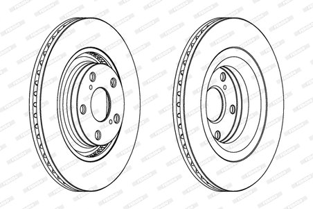 DISC FRANA FERODO DDF1754C - Compatibil cu TOYOTA