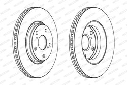 DISC FRANA FERODO DDF1756C - Compatibil cu TOYOTA