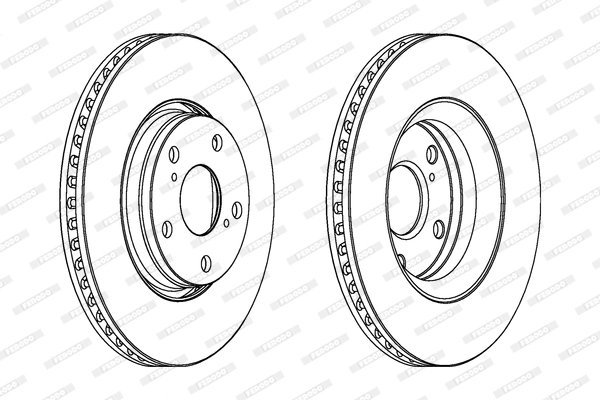 DISC FRANA FERODO DDF1756C - Compatibil cu TOYOTA