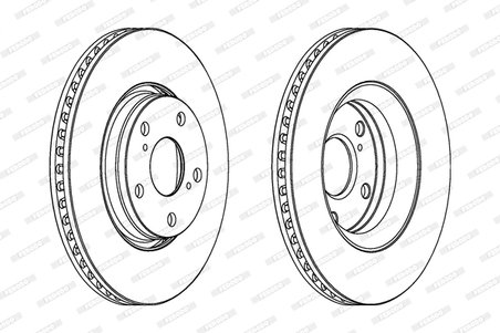 DISC FRANA FERODO DDF1756C - Compatibil cu TOYOTA