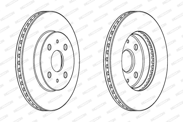 DISC FRANA FERODO DDF1758C - Compatibil cu DAIHATSU, SUBARU