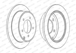 DISC FRANA FERODO DDF1762C - Compatibil cu CHRYSLER, DODGE, JEEP