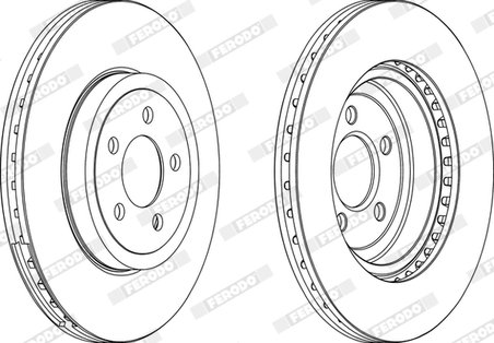 DISC FRANA FERODO DDF1765C-1 - Compatibil cu CHRYSLER, LANCIA