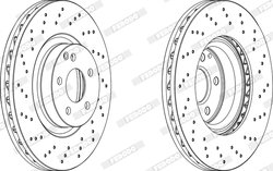 DISC FRANA FERODO DDF1769C-1 - Compatibil cu MERCEDES-BENZ