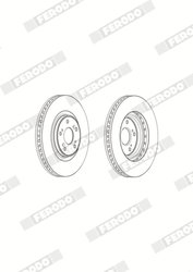 DISC FRANA FERODO DDF1777C-1 - Compatibil cu HONDA