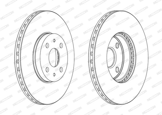 DISC FRANA FERODO DDF1780C - Compatibil cu TOYOTA