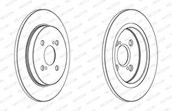 DISC FRANA FERODO DDF1781C - Compatibil cu ASTON MARTIN, TOYOTA