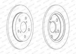 DISC FRANA FERODO DDF1788C - Compatibil cu TOYOTA