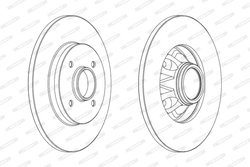 DISC FRANA FERODO DDF1791C-1 - Compatibil cu PEUGEOT