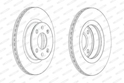 DISC FRANA FERODO DDF1792C - Compatibil cu HYUNDAI, KIA