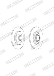 DISC FRANA FERODO DDF1791C-1 - Compatibil cu PEUGEOT