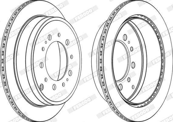 DISC FRANA FERODO DDF1799C-1 - Compatibil cu LEXUS, TOYOTA