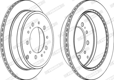 DISC FRANA FERODO DDF1799C-1 - Compatibil cu LEXUS, TOYOTA